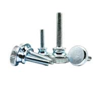 Lot de 1/2/5 vis moletées à double tête for mur-rideau en verre, M3, M4, M5, M6, M8, M10, à serrage manuel(18mm)