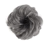 Lot de 1/2 extensions de cheveux en queue de cheval pour femmes et filles - Cheveux synthétiques bouclés - Bandeau élastique - Chignon - Chignon - Moelleux