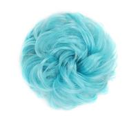 Lot de 1/2 extensions de cheveux en queue de cheval pour femmes et filles - Cheveux synthétiques bouclés - Bandeau élastique - Chignon - Chignon - Moelleux