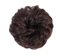 Lot de 1/2 extensions de cheveux en queue de cheval pour femmes et filles - Cheveux synthétiques bouclés - Bandeau élastique - Chignon - Chignon - Moelleux