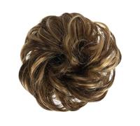 Lot de 1/2 extensions de cheveux en queue de cheval pour femmes et filles - Cheveux synthétiques bouclés - Bandeau élastique - Chignon - Chignon - Moelleux