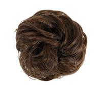 Lot de 1/2 extensions de cheveux en queue de cheval pour femmes et filles - Cheveux synthétiques bouclés - Bandeau élastique - Chignon - Chignon - Moelleux