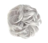 Lot de 1/2 extensions de cheveux en queue de cheval pour femmes et filles - Cheveux synthétiques bouclés - Bandeau élastique - Chignon - Chignon - Moelleux