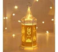 Lot de 1/2 lanternes de décoration pour le Ramadan - Lampe décorative Ramadan - Décoration vintage - Lanterne Eid Mubarak - Décoration de lune et d'étoile - Pour la maison musulmane - Décoration de
