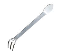 Lot de 1/2 râteaux à bonsaï en acier inoxydable à 3 dents avec spatule, outil de jardinage pour intérieur et extérieur pour l'entretien des plantes en acier inoxydable