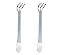 Lot de 1/2 râteaux à bonsaï en acier inoxydable avec spatule, petit outil de jardinage pour l'aération du sol et la gestion des racines