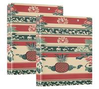 Lot de 1/2 reliures de cahiers à anneaux ronds avec couverture de poche Motif traditionnel chinois 3,8 cm et 1,2 cm