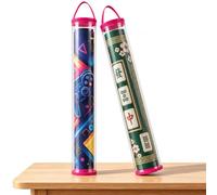 Lot de 1/2 sacs pour tapis de Mahjong, tube de rangement transparent de | Sac de rangement pliable pour tapis de Mahjong et jeux de société