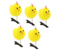 Lot de 1/20 épingles à cheveux en forme de poule jaune pour enfants