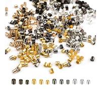 Lot de 1 200 perles à sertir pour la fabrication de bijoux, 1,5 mm, 2 mm, 2,5 mm