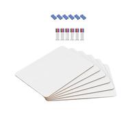 Lot de 1/3/6 petits tableaux blancs double face avec gomme et marqueurs pour dessin et écriture - Petit tableau à message double face pour l'école