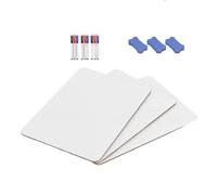 Lot de 1/3/6 petits tableaux blancs double face avec gomme et marqueurs, tableau blanc double face pour dessiner et écrire, écrire des messages pour bureau, école