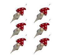 Lot de 1/4/6 décorations de sapin de Noël en forme de champignon, lutins et nains pour la maison, les fêtes et les vacances