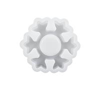 Lot de 1/4 moules de Noël en silicone pour décoration d'intérieur, flocon de neige, bougeoir en résine, support unique en forme d'arbre