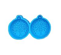 Lot de 1/4 moules en silicone en forme d'arbre de vie miroir pour fabrication de pendentifs tendance pour bijoux, boucles d'oreilles, moules uniques pour les débutants pour les bijoux