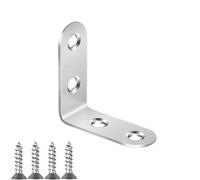 Lot De 1/5/10/20 Équerres D'angle À 90° En Acier Inoxydable Avec Vis, Fixations D'angle For Meubles, Écrans En Bois, Étagères(1Set-16x50mm)