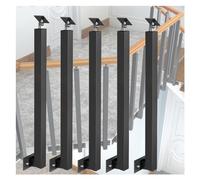 Lot de 1/5/10 broches de balustre en métal réglables à 270° pour terrasse, balcon, escalier, poteaux de balustrade en fer noir pour un soutien robuste