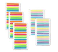 Lot de 1 500 bandes adhésives et notes d'index pour surligner le texte - Marqueurs adhésifs transparents dans des couleurs pastel, étroites et longues comme une règle - Pour bureau, école, étude