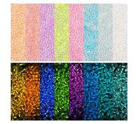 Lot de 1 760 perles de rocaille phosphorescentes de 3 mm - Perles rondes en cristal - Petites perles d'espacement pour bracelets, boucles d'oreilles, colliers, fabrication de bijoux