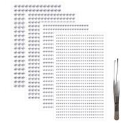 Lot de 1 792 autocollants en strass avec pince à épiler pour loisirs créatifs, bijoux, vêtements (3 mm/4 mm/5 mm/6 mm)