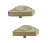 Lot de 1 à 10 capuchons de poteau en bois pyramide H2i - Taille : 80 mm / 100 mm / 130 mm (3) - 2 pièces de 130 x 130 mm.