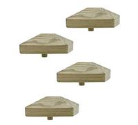 Lot de 1 à 10 capuchons de poteau en bois pyramide H2i - Taille : 80 mm / 100 mm / 130 mm (3) - 4 pièces de 130 x 130 mm.