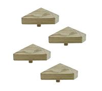 Lot de 1 à 10 capuchons de poteau en bois pyramide H2i - Taille : 80 mm, 100 mm, 130 mm - 4 pièces de 80 x 80 mm.
