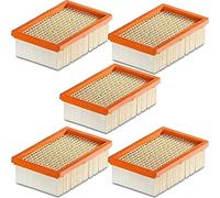 Lot de 1 à 10 filtres plats pour Kärcher - Remplace les filtres d'origine comme 2.863-005.0 pour MV 4 5 6 P Premium (WD5, WD 5 P, Premium, 5 filtres)