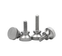 Lot de 1 à 10 vis moletées en acier inoxydable 304, M2, M2.5, M3, M4, M5, M6, M8, M10, M12, GB834, tête étagée haute, serrage manuel, for mur-rideau(40mm)