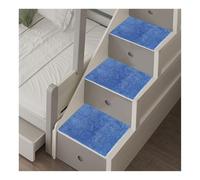 Lot de 1 à 15 tapis antidérapants pour lits superposés, tapis d'escalier pour intérieur et dortoir, échelle droite, tapis de protection pour lit bas, lit simple, échelle latérale (bleu, 8 pièces, 44 x