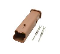 Lot de 1 à 20 connecteurs étanches à 2 trous for voiture, prises de fils automobiles for 1801174-6 et 1801175-6(Male Set,1Set)