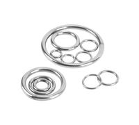 Lot de 1 à 5 anneaux ronds en acier inoxydable M5 M6 304, solides, soudés, en fer, pour traction de filet de pêche, anneaux ronds de 25 à 500 mm(M5x500mm-(1Pcs))