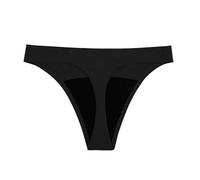 Lot de 1 à 5 culottes menstruelles string sans coutures for femmes et filles, flux faible, absorbantes, anti-fuites, grandes tailles(3pcs,XL)