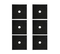 Lot de 1 à 6 housses de protection for cuisinière à gaz réutilisables, protection de brûleur en aluminium, tampons de nettoyage for ustensiles de cuisine(6Pcs Black)
