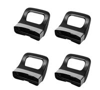 Lot de 1 à 6 poignées latérales en bakélite brillante à double trou for casseroles chaudes, ustensiles de cuisine, poignées anti-brûlures, pièces de batterie de cuisine remplaçables(4pc Double Hole)