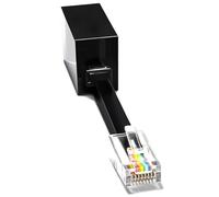Lot de 1 adaptateur de câble téléphonique vers Ethernet RJ11 femelle vers RJ45 mâle pour service téléphonique fixe