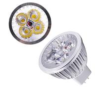 Lot de 1 ampoules LED MR16, 300 lm, remplacement pour ampoules halogènes 40 W, 4 W, 12 V AC/DC, blanc chaud 3000 K, angle de rayonnement 60°, intensité non variable