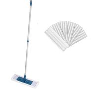 Lot de 1 Balais Télescopique Professionnel + 5 serpillères microfibres grattantes + 5 Serpillères 1 balai SERPILLERE