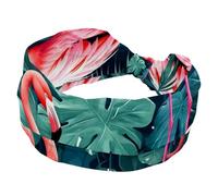 Lot de 1 bandeau élastique antidérapant pour femme, bandeau en tissu doux pour entraînement, yoga, accessoires pour cheveux, rose flamant rose 524