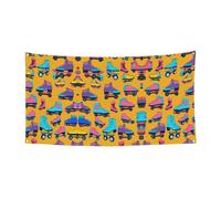 Lot de 1 bannière décorative colorée pour fête d'Holloween avec patins à roulettes, facile à accrocher avec des cordes