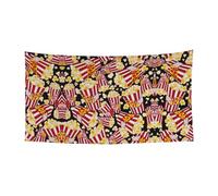 Lot de 1 bannière décorative en métal avec impression pop-corn pour intérieur et extérieur
