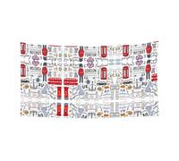 Lot de 1 bannière « I Love London » pour Halloween, décoration intérieure ou extérieure, résistante aux UV avec trous métalliques