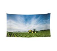 Lot de 1 bannière imprimée de tracteur pour Halloween, décoration intérieure ou extérieure, résistante aux UV avec trous métalliques