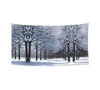 Lot de 1 bannière « Snow Falling In The Park » pour Halloween, décoration intérieure ou extérieure, résistante aux UV avec trous métalliques