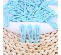 Lot de 1 barrette à cheveux colorée en forme de goutte d'eau - Couleur vive - Tenue sûre - Accessoire de coiffure pour femmes et filles - Pour un usage quotidien ou une fête (bleu)