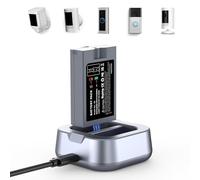Lot de 1 Batterie à Changement Rapide 7200 mAh pour Anneau 3,65 V V4 pour caméra de Sonnette de Porte 2/3/3+/4, Stick Up Cam (2e et 3e génération) et caméra Spotlight - avec Station de Charge