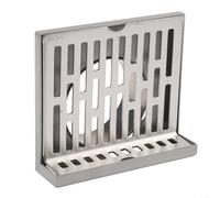 Lot de 1 bonde de sol d'angle en forme de L à 90 degrés pour balcon, salle de bain, cuisine, douche, grille murale rectangulaire en acier inoxydable 304 avec couvercle amovible (50 tubes)