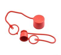 Lot de 1 bouchon anti-poussière pour connecteur hydraulique à pression d'huile, diamètre du port de 15 mm, modèles FF-02/FF-03/FF-04, couvercle de protection en PVC rouge, 1 lot (FF-04(1/2))