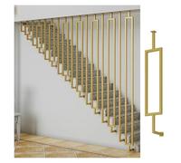Lot de 1 broche d'escalier remplaçable dorée, balustres d'intérieur modernes, poteau de garde-corps à visser sur le côté pour escalier, 1 paquet