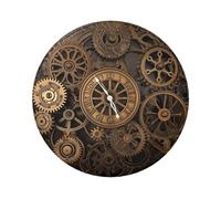 Lot de 1 broche ronde en métal pour photos et photos - Style steampunk - 6,1 cm - Pour loisirs créatifs, Noël, projets de fête, taille unique, Pas de gemme